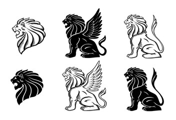 Winged Lion Silhuette