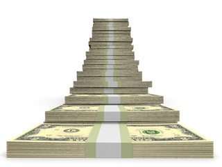 Two dollar banknotes background.