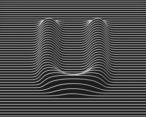 Linear 3d font letter U © koya979