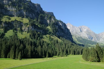 Fototapeta na wymiar Engelberg on the swiss alps 