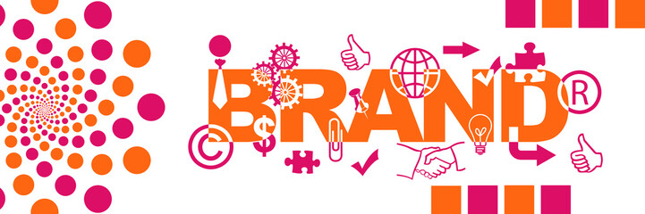 Brand Text With Symbols Pink Orange Horizontal 