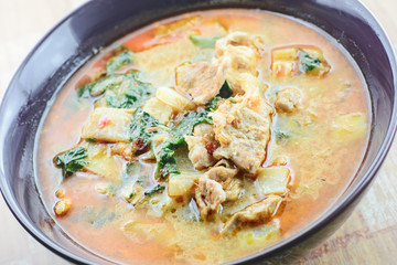 curry pork in coconut milk