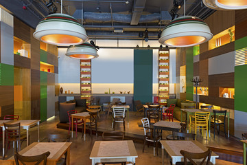 Interior of a modern restaurant