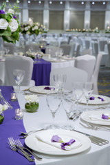 Tables detail in wedding day