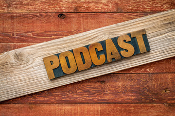 podcast rustic sign