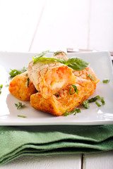 Potato and carrot croquettes