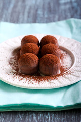 Homemade chocolate truffle