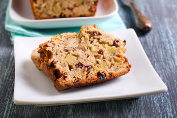 Apple and walnut teabread