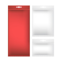 Package mock up set. Vector illustration