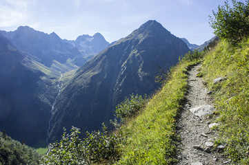 Wanderweg im Pitztal, Österreich