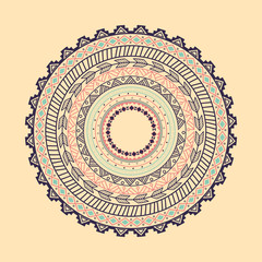 Ethnic Aztec circle ornament