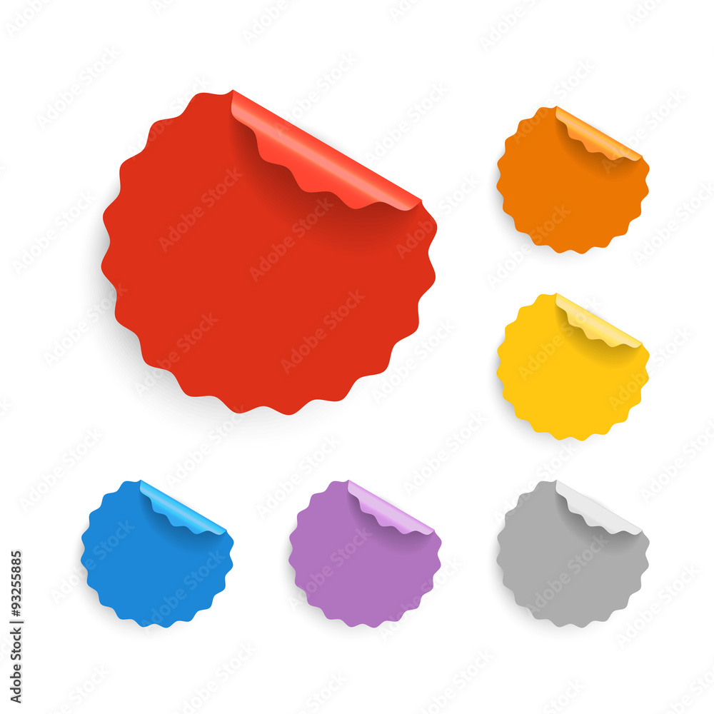 Poster different color labels collection. flat design elements