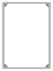 Art Deco black ornamental decorative frame