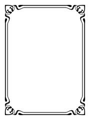 art nouveau black ornamental decorative frame