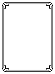 art nouveau black ornamental decorative frame