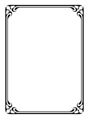 art nouveau black ornamental decorative frame