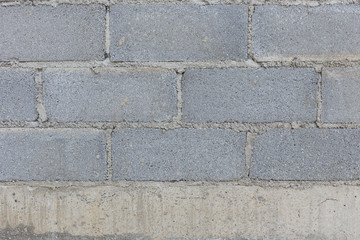brick wall background in residential building construction site