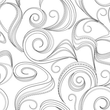 seamless abstract black swirl background
