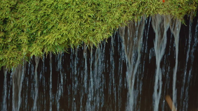An ultra close-up shot of the very unusual and exquisite Bigar Waterfall, ranked by various renowned publications as the most beautiful waterfall in the world.