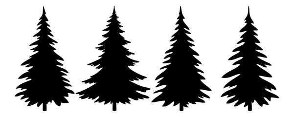 Christmas Trees Pictogram Set