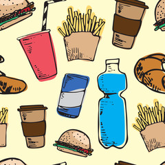 Seamless fast food pattern