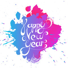 Calligraphic New Year lettering