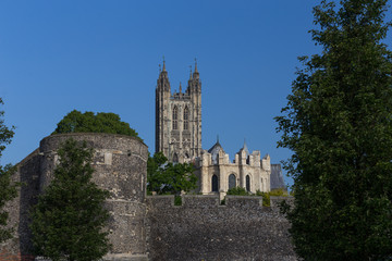 Fototapeta na wymiar View of Canterbury Cathedral, an English World Heritage Site