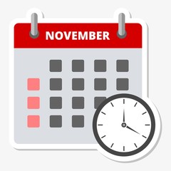 Calendar sticker November, Meeting Deadlines sticker