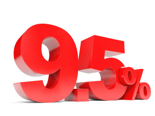 Red nine point five percent off. Discount 9.5 percent.