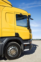 Powerful truck on the road