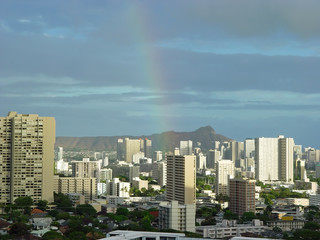 Fototapeta premium Tęcza nad Honolulu
