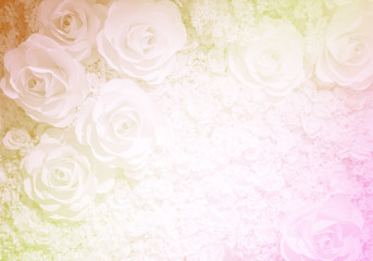 Obraz na płótnie Canvas Artificial rose flower background in soft filter effect