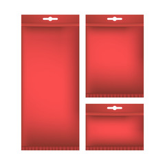 Package mock up set. Vector illustration