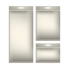 Package mock up set. Vector illustration