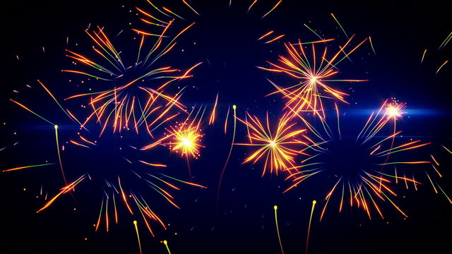 stylized fireworks seamless loop animation 4k (4096x2304)
