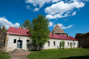 The old prison (secret house) Fortress Shlisselburg, aka Oreshek (Nut) on island in St. Petersburg region, Russia.