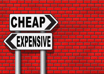 Fototapeta premium expensive versus cheap
