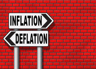 Fototapeta na wymiar inflation deflation