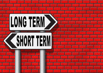 Fototapeta premium long or short term planning or thinking