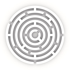 High resolution 3D render of a maze - labyrinth.
