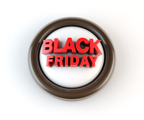 3D label Black Friday on the white background
