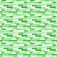 Cool Green Bricks Seamless Pattern