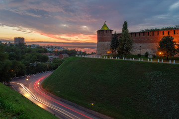 Obraz premium Koromyslova Tower and Zelensky Descent in Nizhny Novgorod