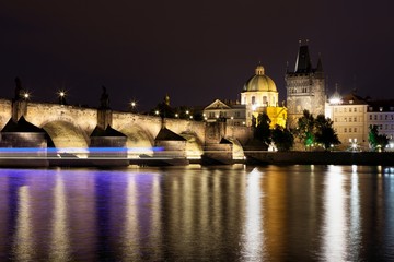 Historic Charles Bridge in Prague, Czech Republic