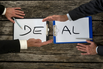 Business deal or transaction concept
