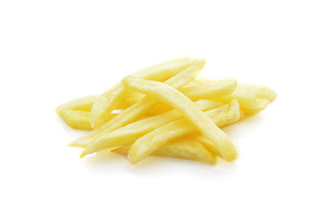 french fries fried potatoes isolated on white background