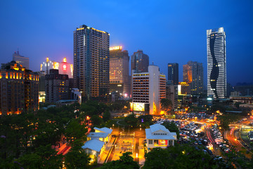 Fototapeta premium Taichung night view, Taiwan