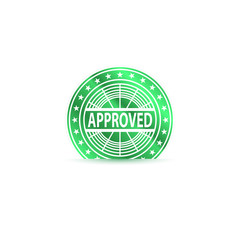 Approved chip. Success concept. Vector Illustration