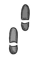 doodle foot prints