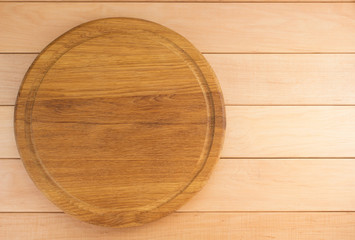 cutting board on wood